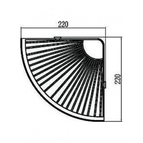 Полка Savol решетка угловая тройная (S-H5854-3) - фото 3