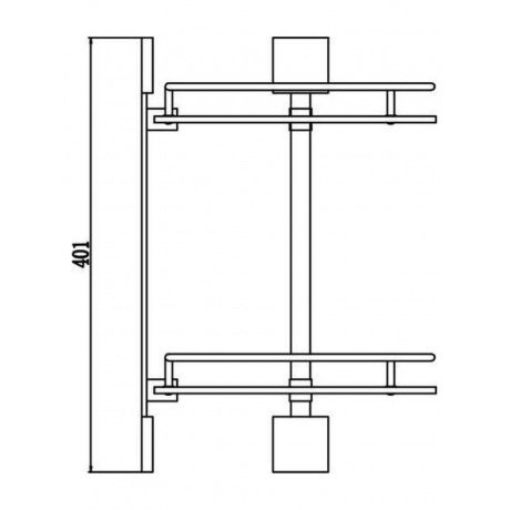 Полка Savol угловая двойная стеклянная (S-065322A) - фото 2