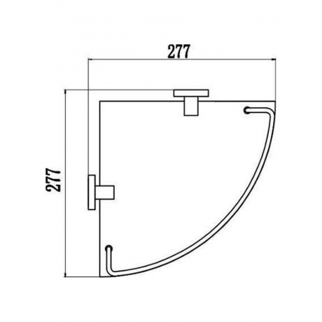 Полка Savol угловая тройная стеклянная (S-065322C-3) - фото 2