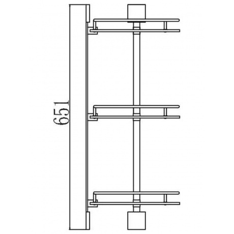 Полка Savol угловая тройная стеклянная (S-065322C-3) - фото 3