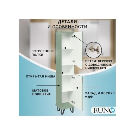 Пенал Runo мята правый Марсель 30 (00-00001221) - фото 7