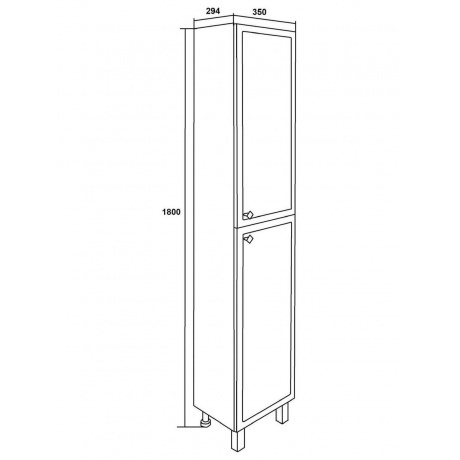Пенал Runo мята правый Римини (00-00001271) - фото 5