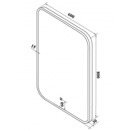 Зеркало RUNO с подсветкой 600х800 Руан Led (00-00001288) - фото 2