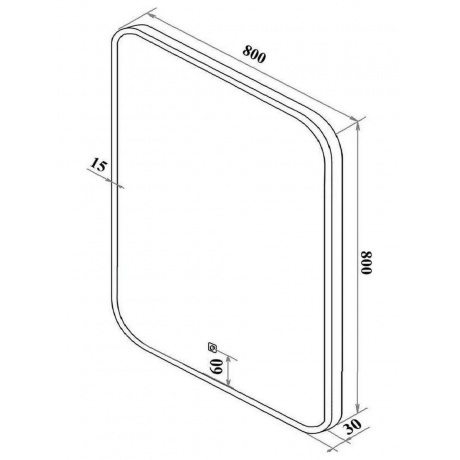Зеркало RUNO с подсветкой 800х800 Руан Led (00-00001289) - фото 2