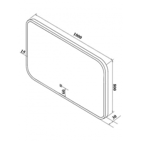 Зеркало RUNO с подсветкой 1000х800 Руан Led (00-00001290) - фото 2