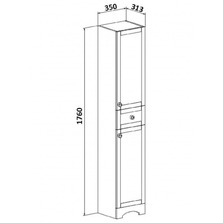 Пенал Runo правый  Мерида 35 (00-00000965) - фото 5
