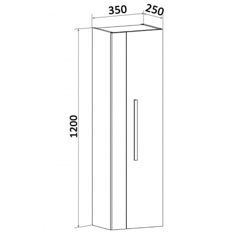 Пенал Runo универсальный подвесной Вудлайн 35 (00-00001012) - фото 2