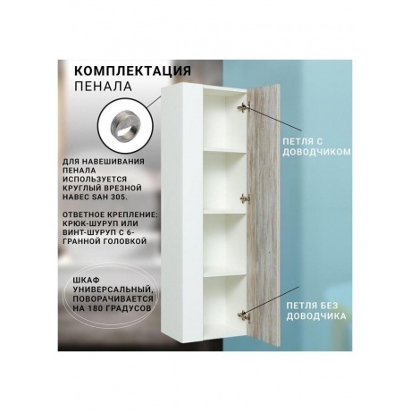 Пенал Runo универсальный подвесной Вудлайн 35 (00-00001012) - фото 8