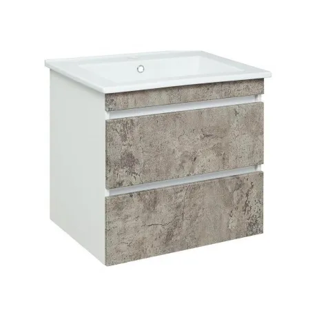 Тумба под раковину Runo подвесная серый бетон (под умывальник Ос...