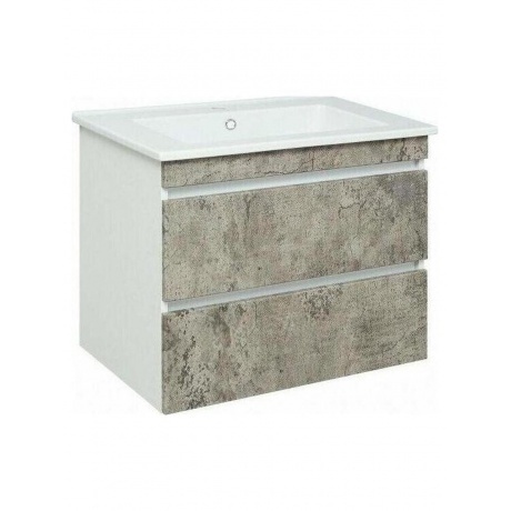 

Тумба под раковину Runo подвесная серый бетон (под умывальник Оскар 75 Оскар 75) Манхэттен 75 (00-00001019)