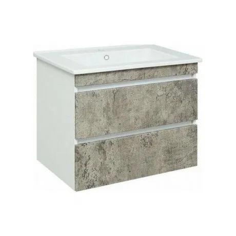 Тумба под раковину Runo подвесная серый бетон (под умывальник Ос...