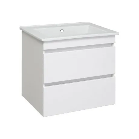 Тумба под раковину Runo подвесная белая (под умывальник Оскар 65...
