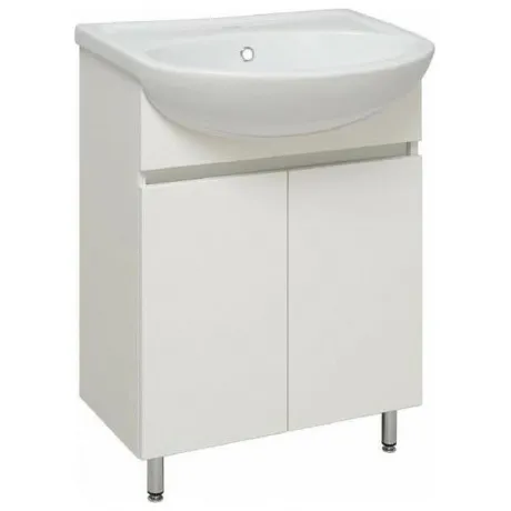Тумба под раковину Runo белая (под умывальник Уют 60 ) Лада 60 (...