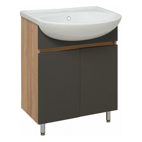 

Тумба под раковину Runo графит (под умывальник Уют 60 ) Лада 60 (00-00001165)