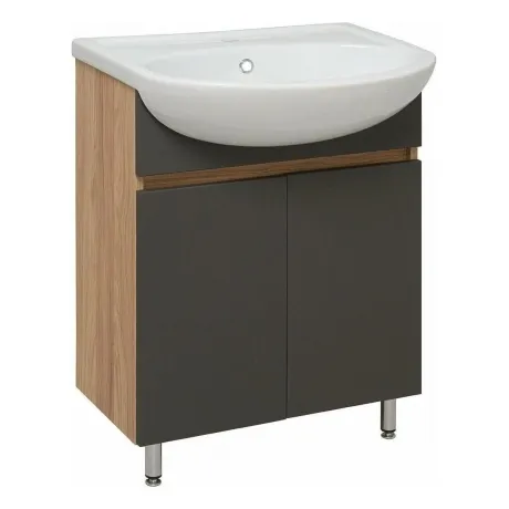 Тумба под раковину Runo графит (под умывальник Уют 60 ) Лада 60 ...