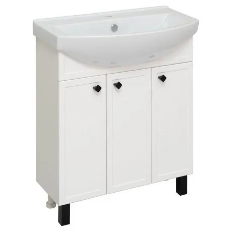 Тумба под раковину Runo белая (под умывальник Best 75 ) Римини 7...