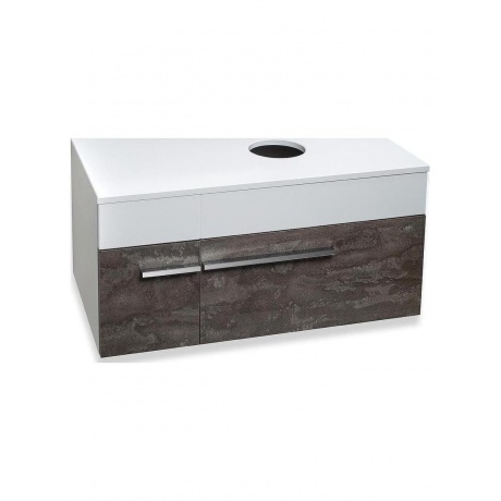 Тумба под раковину Runo подвесная железный камень Вудлайн 85 (00...