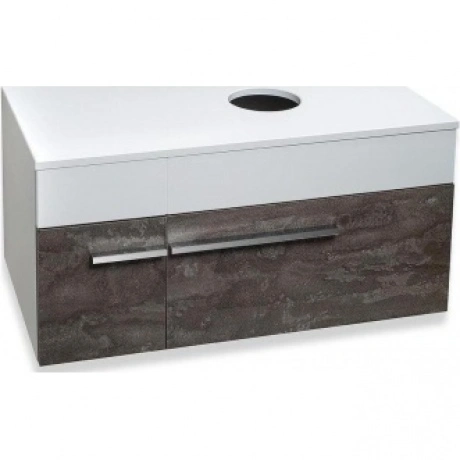 Тумба под раковину Runo подвесная железный камень Вудлайн 85 (00...