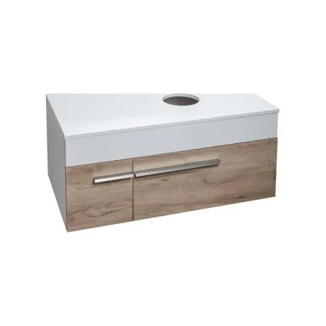 Тумба под раковину Runo подвесная крафтовый дуб Вудлайн 85 (00-0...