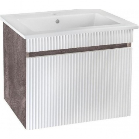 

Тумба под раковину Runo железный камень (под умывальник Оскар 65) Модена 65 (00-00001424)