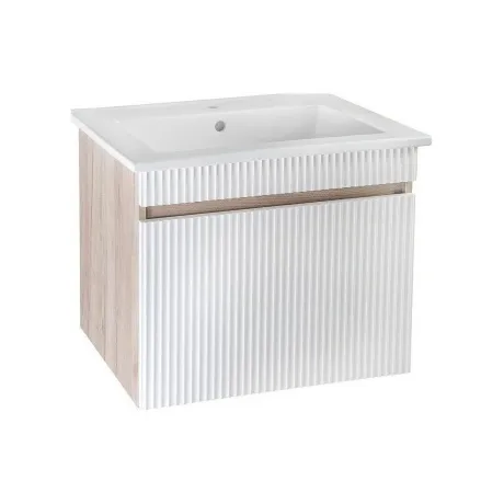 Тумба под раковину Runo крафтовый дуб (под умывальник Оскар 65) ...