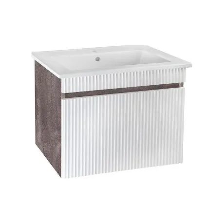 Тумба под раковину Runo железный камень (под умывальник Оскар 75...