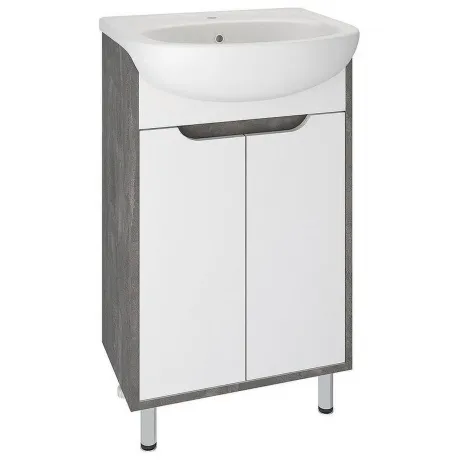 Тумба под раковину Runo железный камень (под умывальник Уют 50) ...