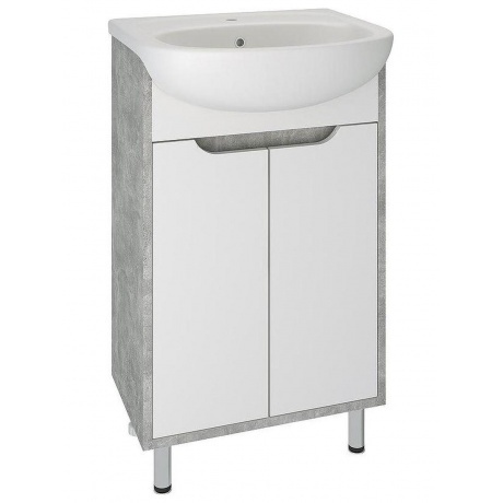 

Тумба под раковину Runo серый бетон (под умывальник Уют 50) Эко 50 (00-00001326)
