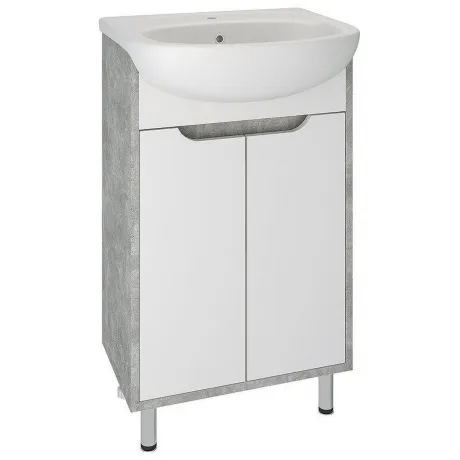 Тумба под раковину Runo серый бетон (под умывальник Уют 50) Эко ...