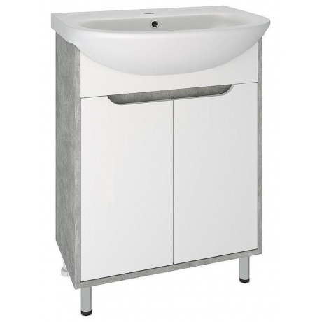 

Тумба под раковину Runo серый бетон (под умывальник Уют 60) Эко 60 (00-00001327)