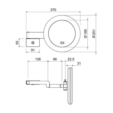Зеркало с подсветкой Timo Petruma хром (15276/00) - фото 5