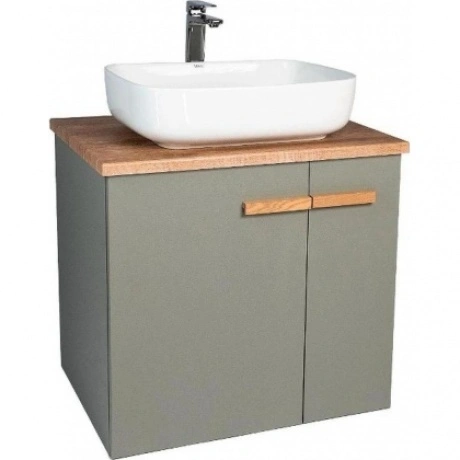 Тумба VIANT "Мюнхен" COMO 70 2 ств подвесная хаки 425х655х620 (V...