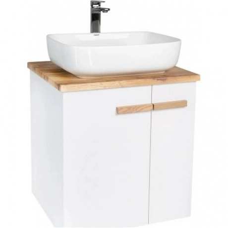 Тумба VIANT "Мюнхен" 2 ств со столешницей L70 подвесная белая 51...