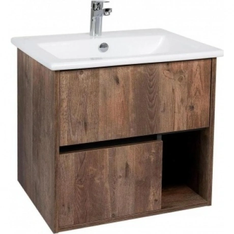 Тумба VIANT "Люксембург" Элина 75 2 ящика подвесная черный446х70...