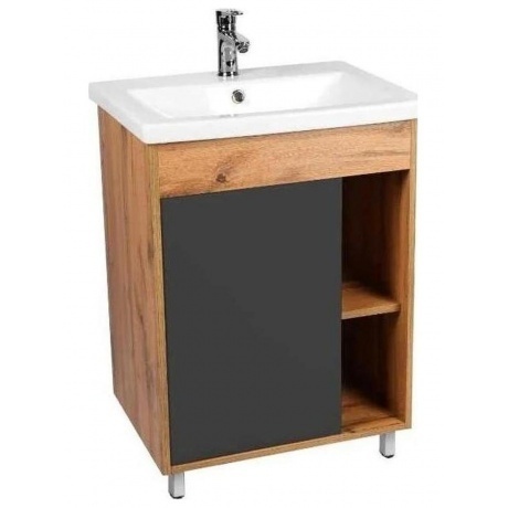 Тумба VIANT "Бостон" COMO 50 1 ств графит 380х460х820 (VBOS50COG...