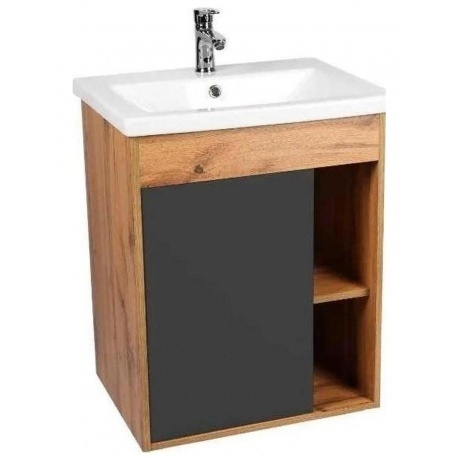 Тумба VIANT "Бостон" COMO 60 1 ящик подвесная графит 430х560х500...