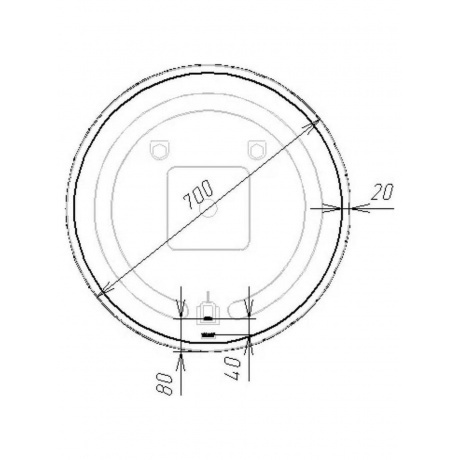 Зеркало VIANT &quot;Мюнхен&quot; 70х70 LED подсветка  (VMUN70-ZLED) - фото 4