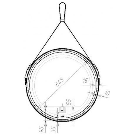Зеркало VIANT "Лофт" 65х65 LED подсветка (VLOFT65-ZLED) - фото 4