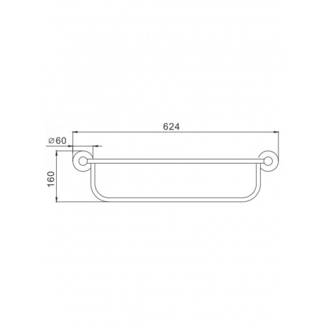 Полка для полотенец Haiba сталь (HB8324) - фото 2