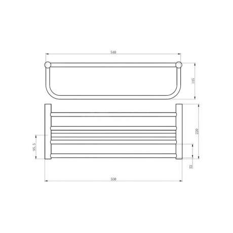 Полка для полотенец Haiba хром (HB8424) - фото 2
