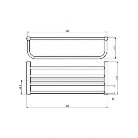 Полка для полотенец Haiba черный (HB8424-7) - фото 2
