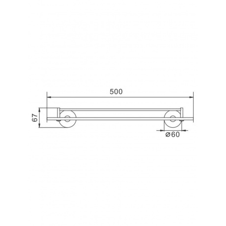Полка стеклянная Haiba сталь (HB8307) - фото 2