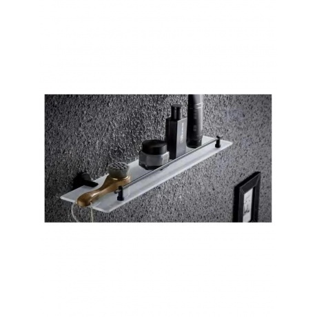 Полка стеклянная Haiba черный (HB8707) - фото 3