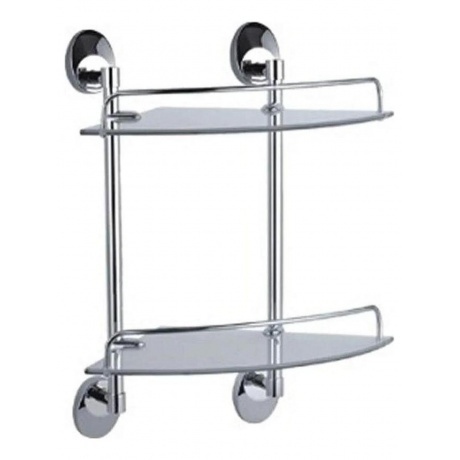 

Полка стеклянная угловая Haiba хром (HB1607-2)