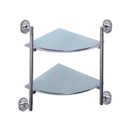 

Полка стеклянная угловая Haiba хром (HB1907-2)