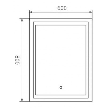 Зеркало Haiba с LED подсветкой  60x80 (HB660) - фото 2