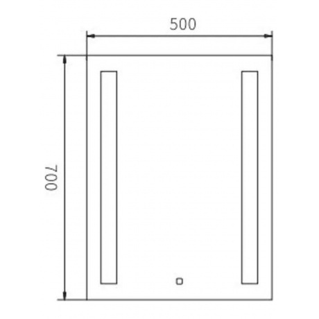 Зеркало Haiba с LED подсветкой  50x70 (HB663) - фото 2