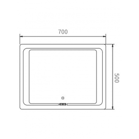 Зеркало Haiba с LED подсветкой  70x50 (HB664) - фото 2