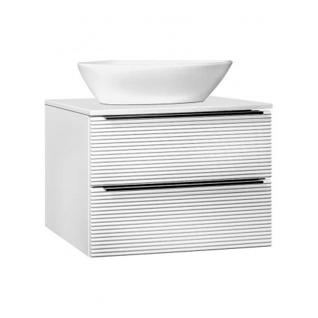 

Тумба RUNO Орлеан 70 белый матовый белый глянец подвесная под накладной умывальник (00-00002023)