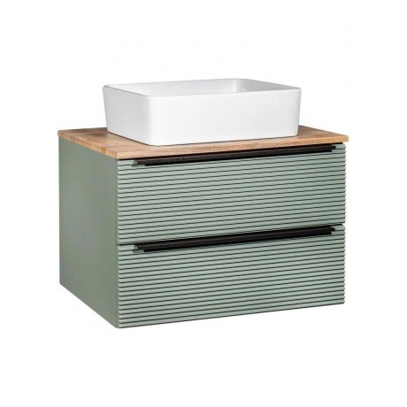 

Тумба RUNO Орлеан 70 зелёный дуб натуральный подвесная под накладной умывальник (00-00002020)